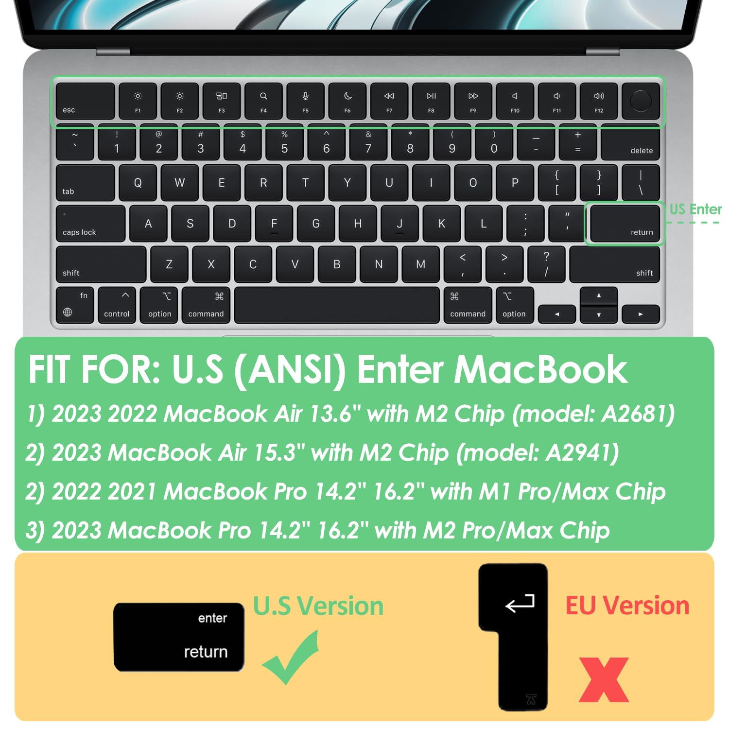 MacBook Air 13インチ　スペイン語配列キーボード Amazon.co.jp: ProElife スペイン語キーボードカバースキン 2023 2022